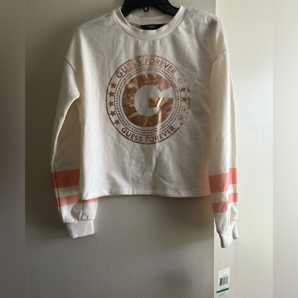 Girls cropped guess sweater size large